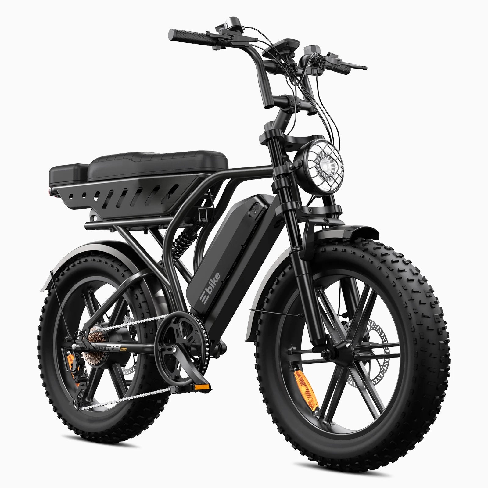 TST® R9 Dual-Akku 250W Langstrecken-Vollfederungs-Elektrofahrrad im Moped-Stil (Modell 2026)