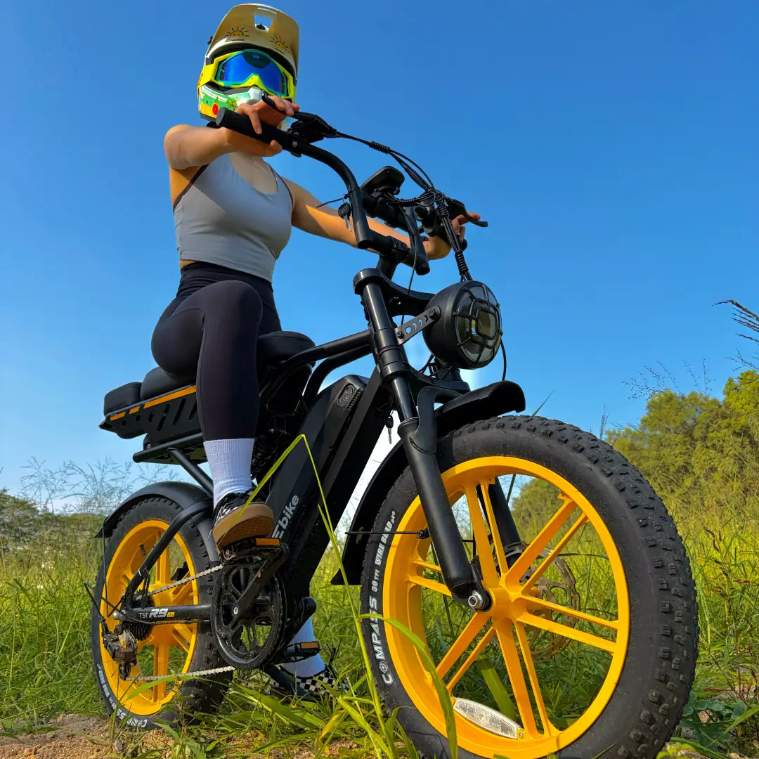 TST® R9 Dual-Akku 250W Langstrecken-Vollfederungs-Elektrofahrrad im Moped-Stil (Modell 2026)