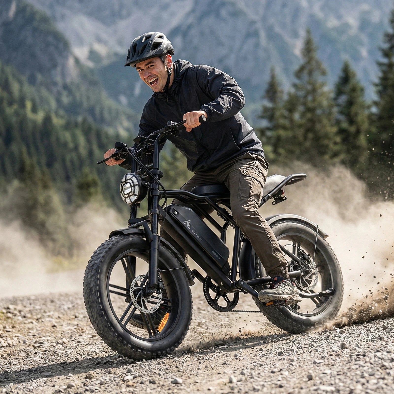 TST® R002 20'' 250W Full Suspension Moped-style Electric Bike