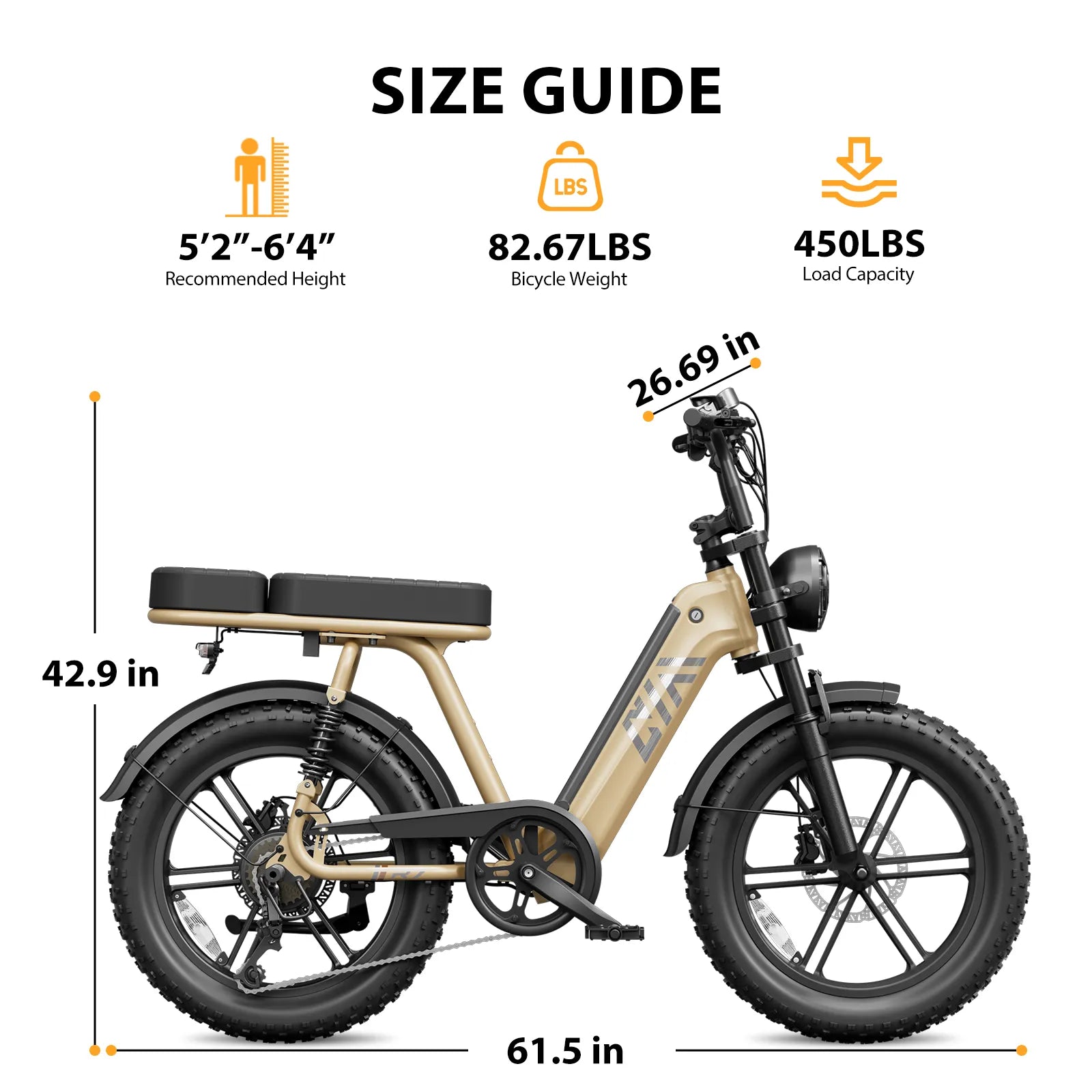 TST® R7 Moped Style 1500W Full Suspension Electric Cargo Bike | 2026 New Model