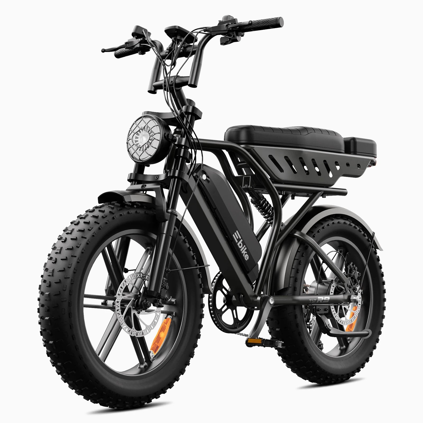 TST® R9 Dual-Akku 250W Langstrecken-Vollfederungs-Elektrofahrrad im Moped-Stil (Modell 2026)