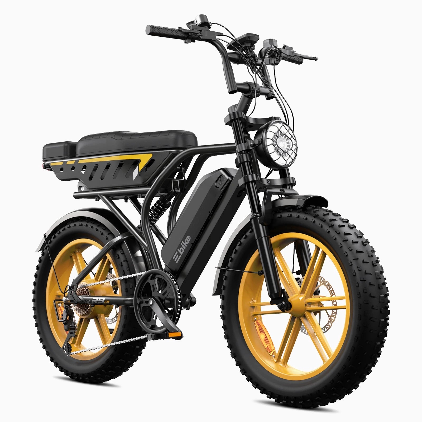 TST® R9 Dual-Akku 250W Langstrecken-Vollfederungs-Elektrofahrrad im Moped-Stil (Modell 2026)