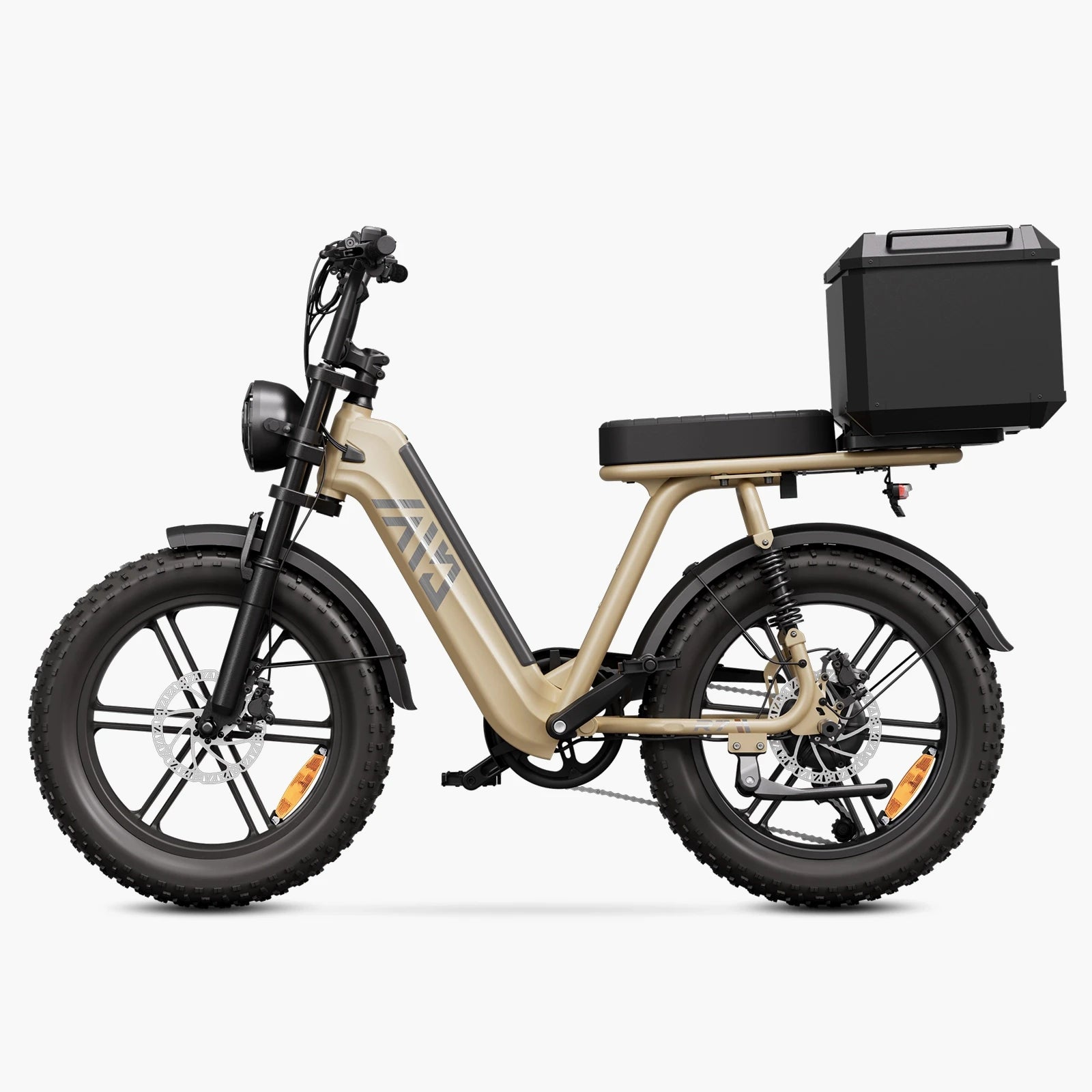 Vélo cargo électrique tout suspendu TST® R7 style cyclomoteur 250 W | Nouveau modèle 2026