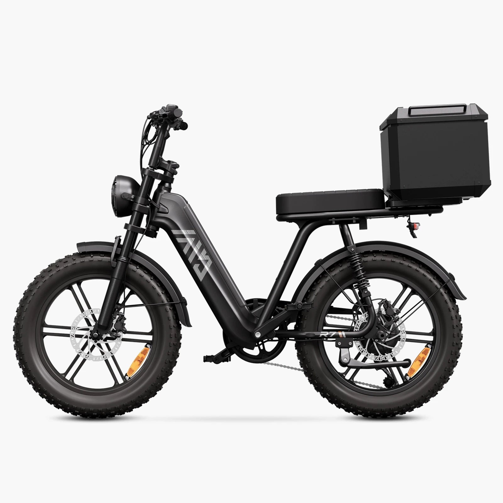 Vélo cargo électrique tout suspendu TST® R7 style cyclomoteur 250 W | Nouveau modèle 2026
