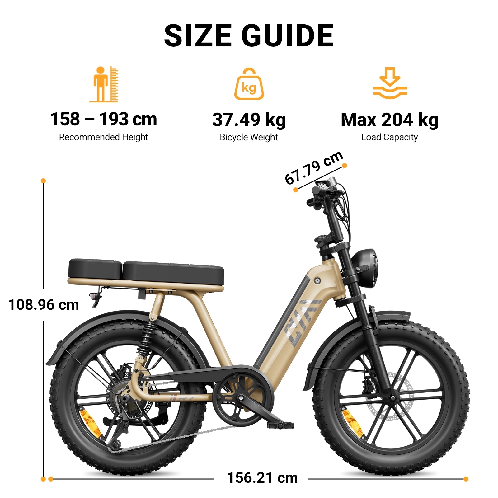 TST® R7 Moped Style 250W Full Suspension Electric Cargo Bike | 2026 New Model