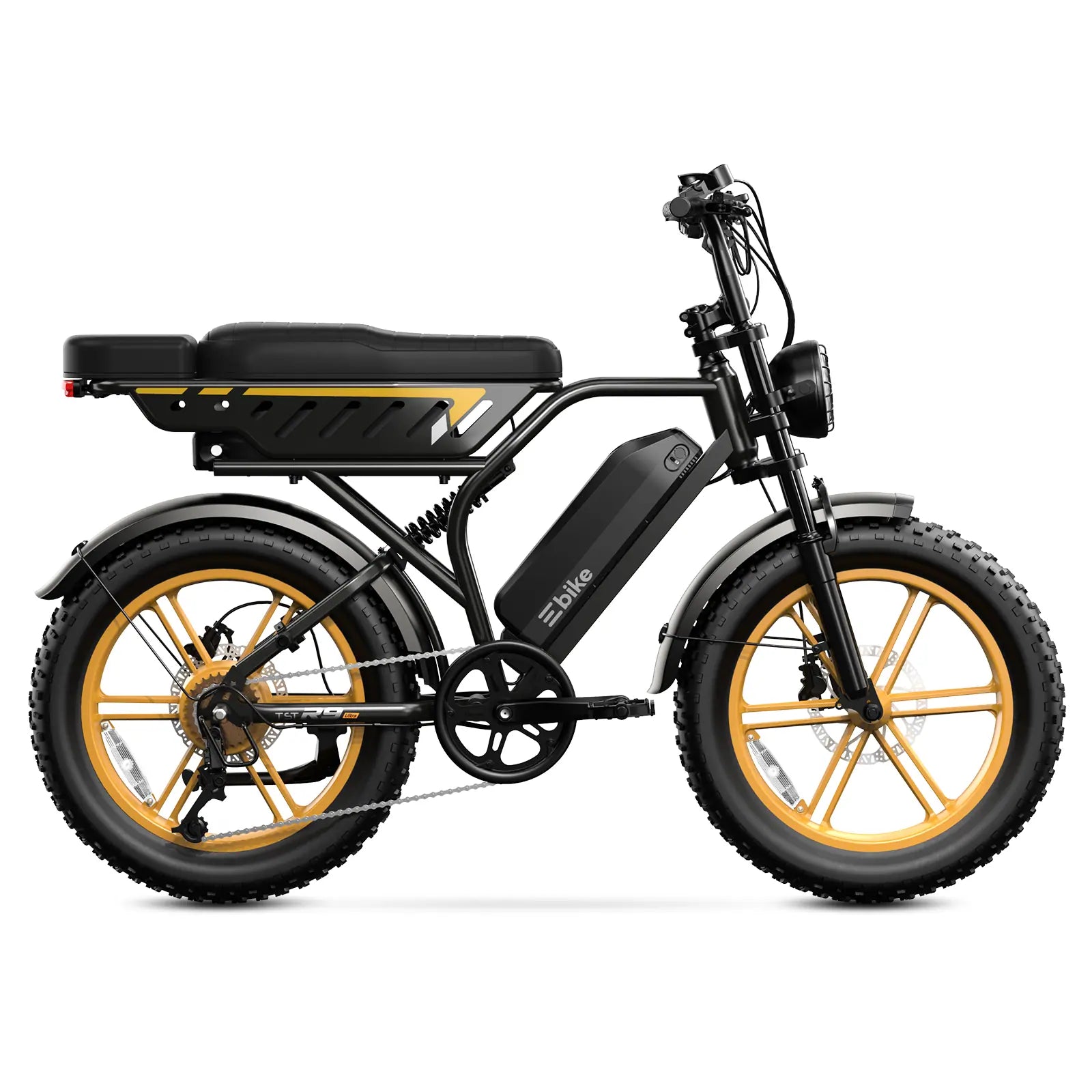 TST® R9 Dual-Battery 1500W Long-Range Full-Suspension Moped Style Electric Bike (2026 Model)