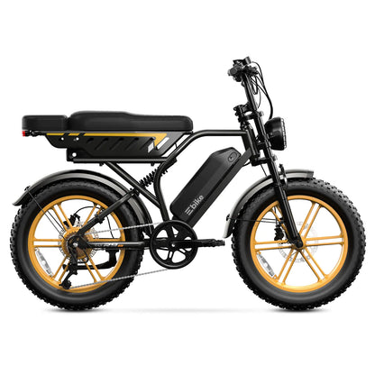 TST® R9 Dual-Battery 1500W Long-Range Full-Suspension Moped Style Electric Bike (2026 Model)