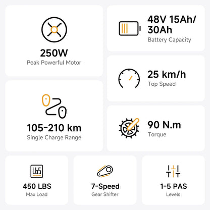 TST® R9 Dual-Akku 250W Langstrecken-Vollfederungs-Elektrofahrrad im Moped-Stil (Modell 2026)