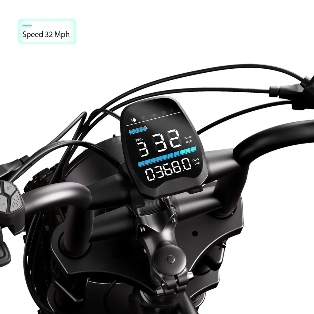 TST® R002 20'' 1500W Full Suspension Moped-style Electric Bike