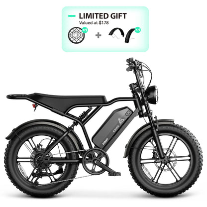 TST® R002 20'' 1500W Full Suspension Moped-style Electric Bike