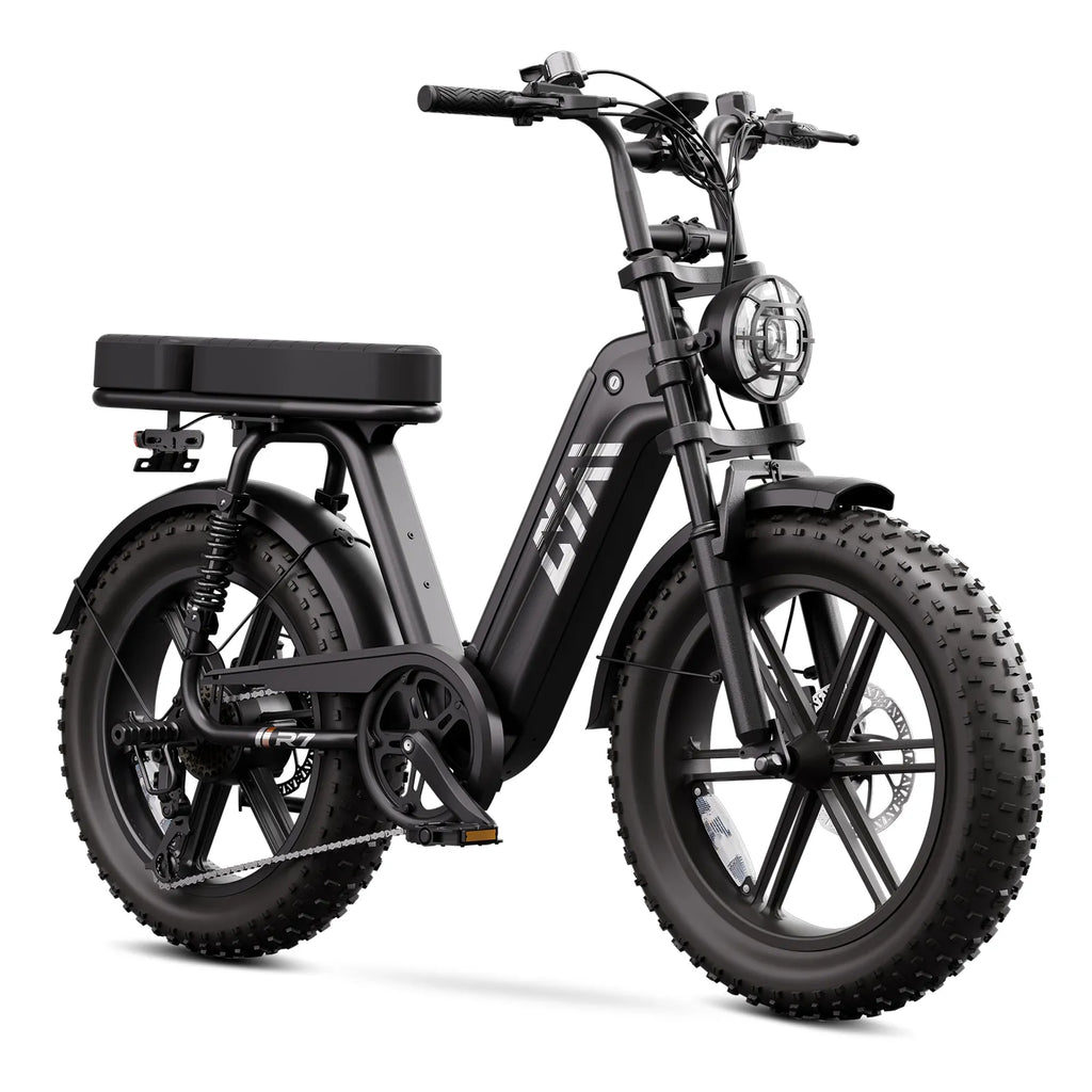TST® R7 Moped Style 1500W Full Suspension Electric Cargo Bike | 2026 New Model