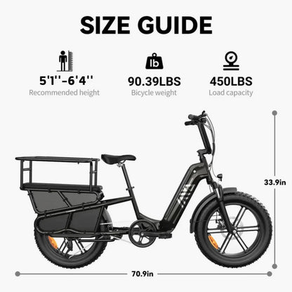 Vélo cargo électrique TST® Carrier 20''