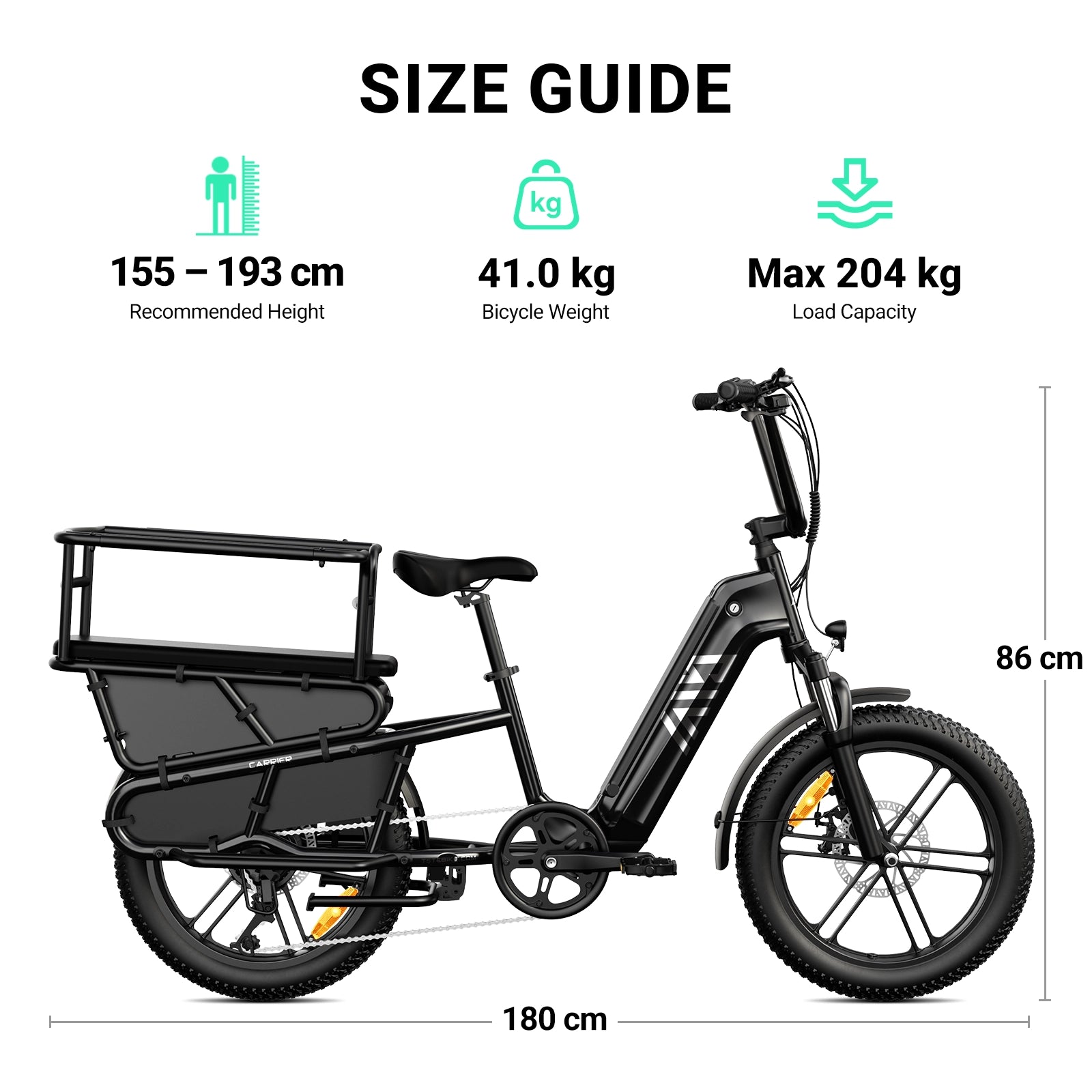 TST® Carrier 20'' Cargo Electric Bike