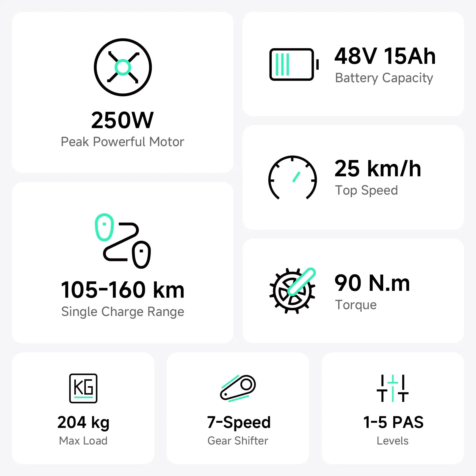 TST® R002 20'' 250W Full Suspension Moped-style Electric Bike