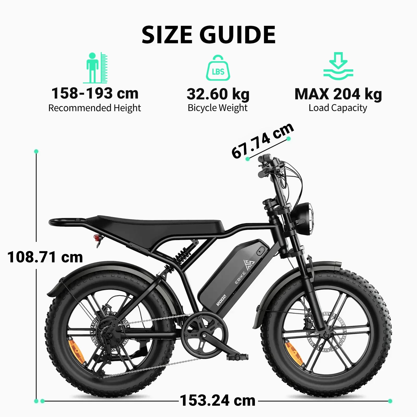 TST® R002 20'' 250W Full Suspension Moped-style Electric Bike