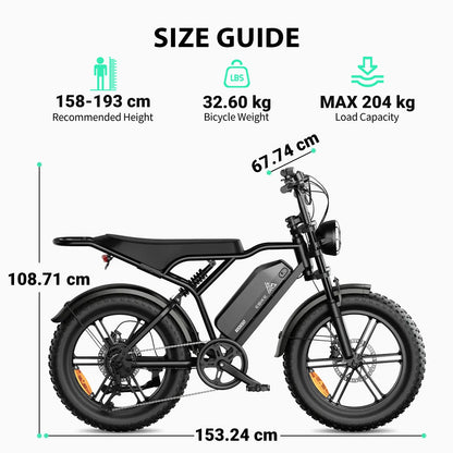 TST® R002 20'' 250W Full Suspension Moped-style Electric Bike