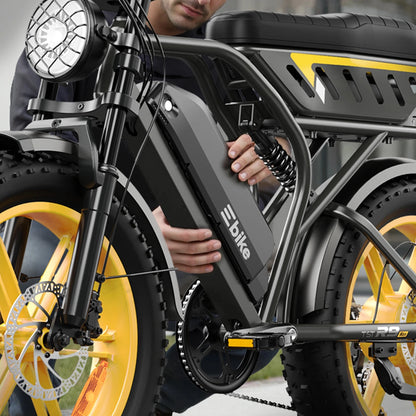 TST® R9 Dual-Akku 250W Langstrecken-Vollfederungs-Elektrofahrrad im Moped-Stil (Modell 2026)